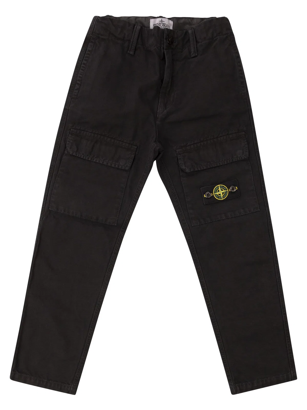 Cotton Cargo Trousers With Compass Badge