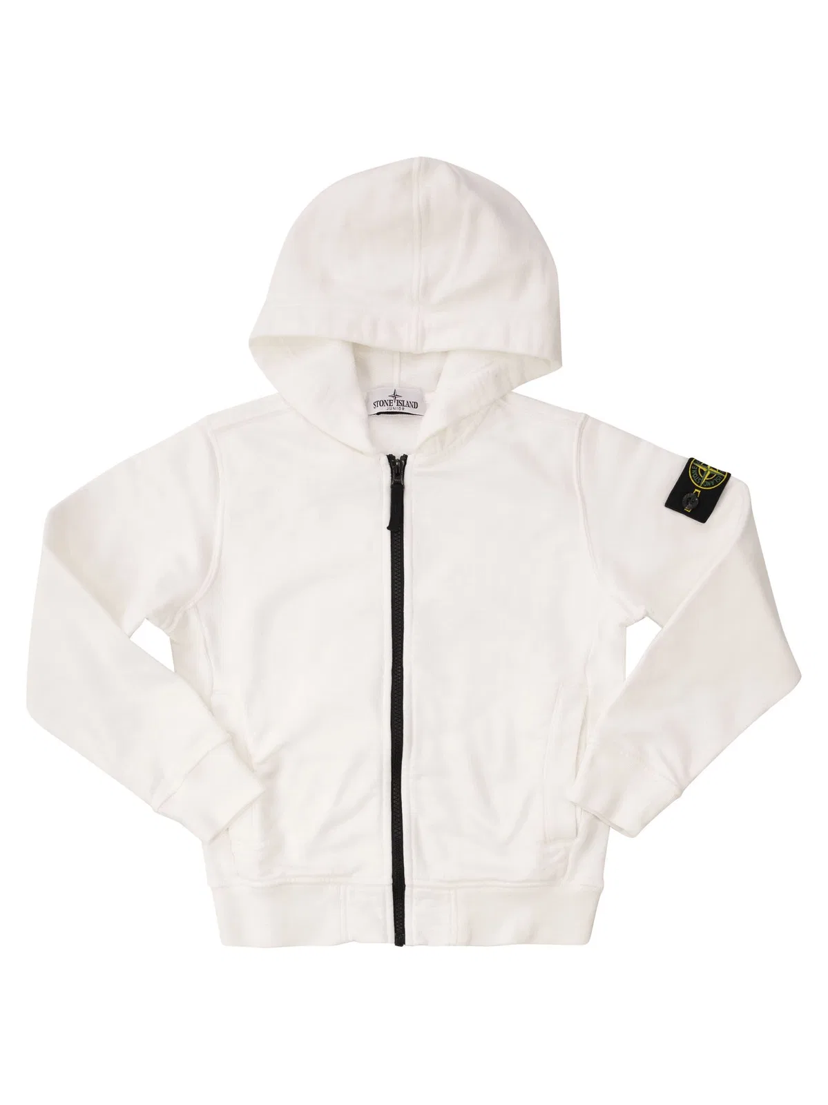 Cotton Zip-Up Hoodie With Compass Badge