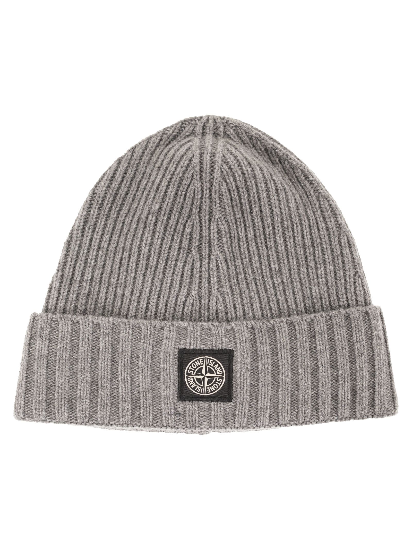 Rib-Knit Wool Blend Beanie With Compass Logo