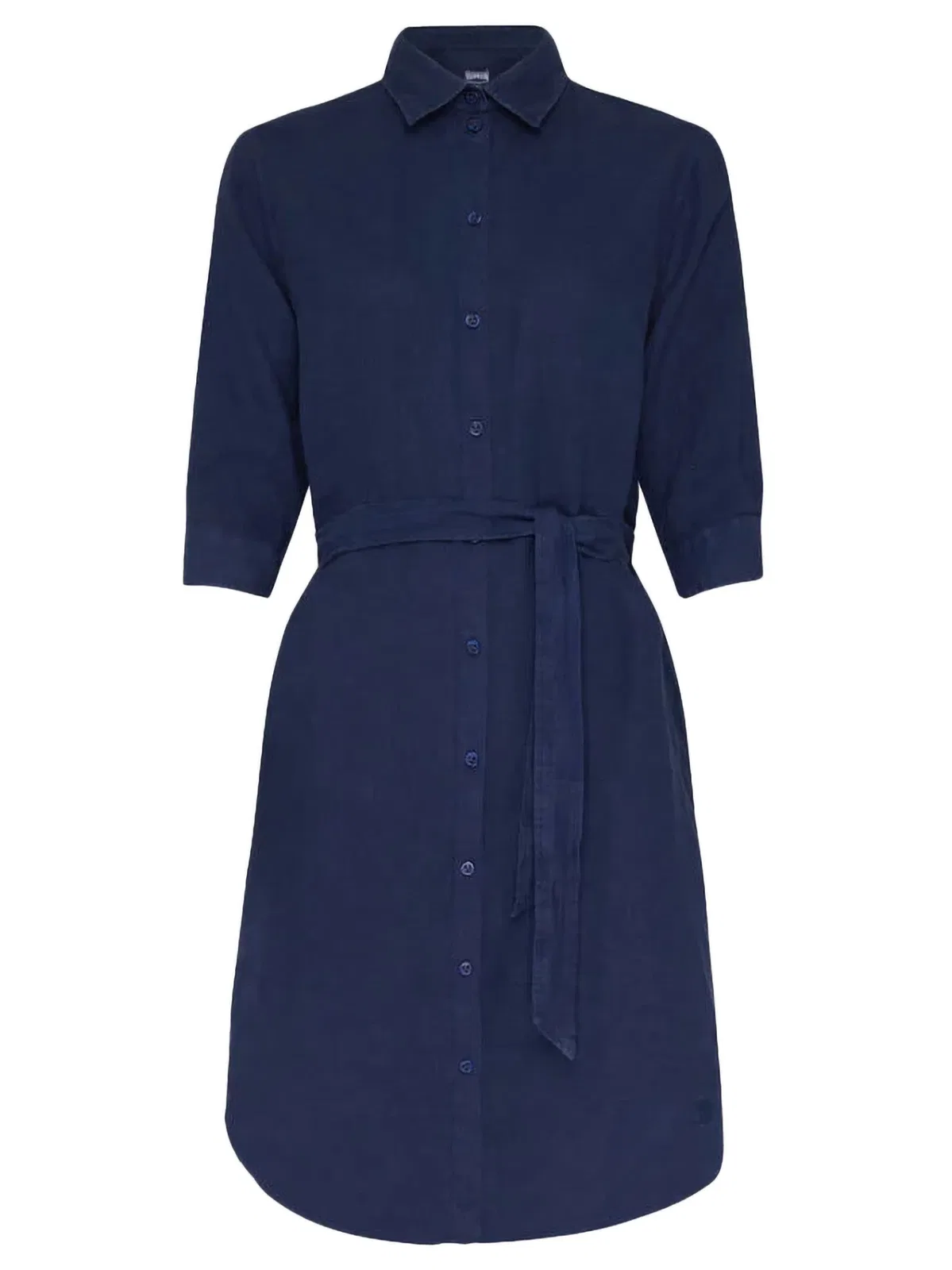 Inen Shirt Dress With Belt