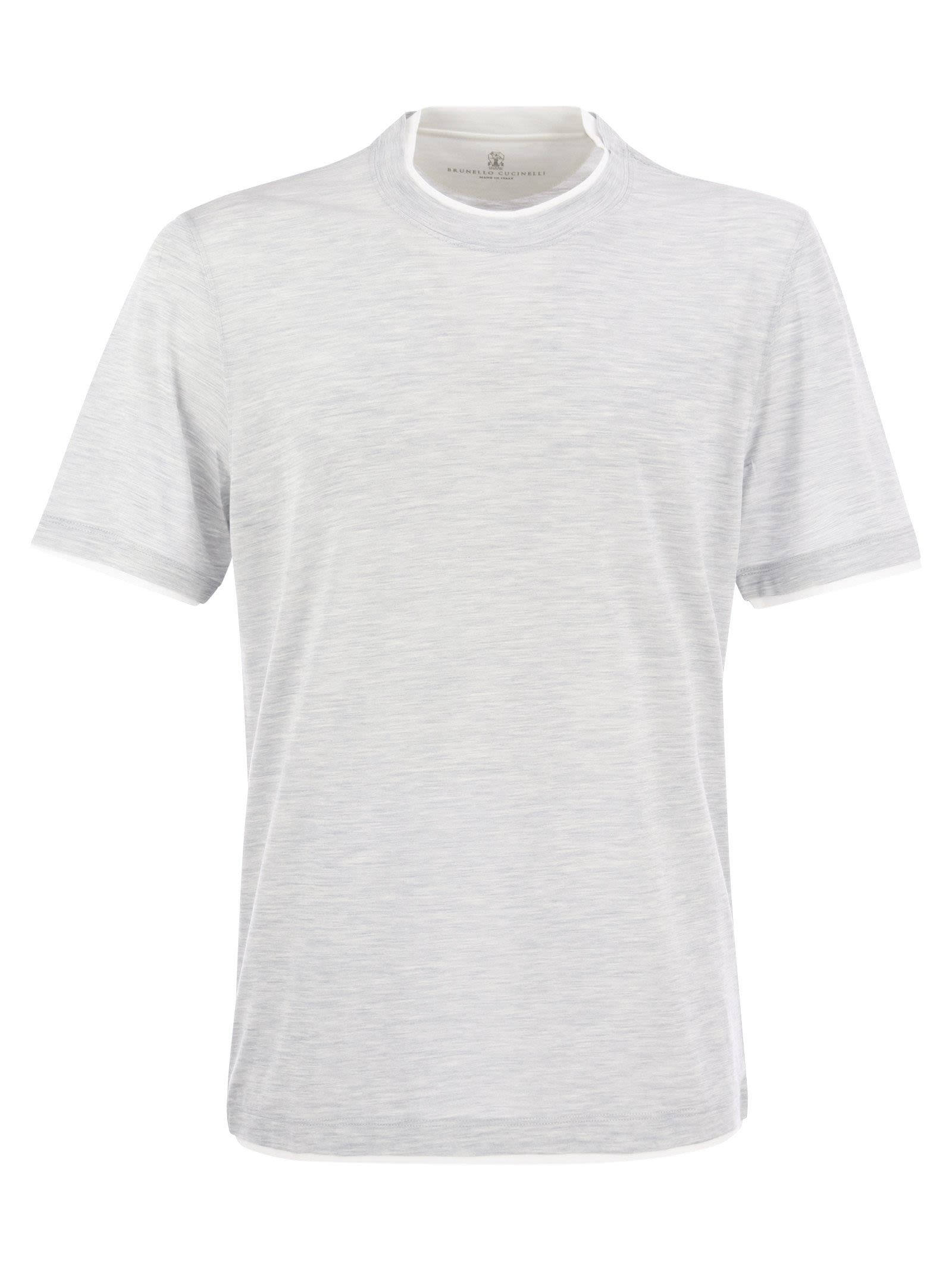 Slim Fit Crew-Neck T-Shirt In Lightweight Cotton Jersey