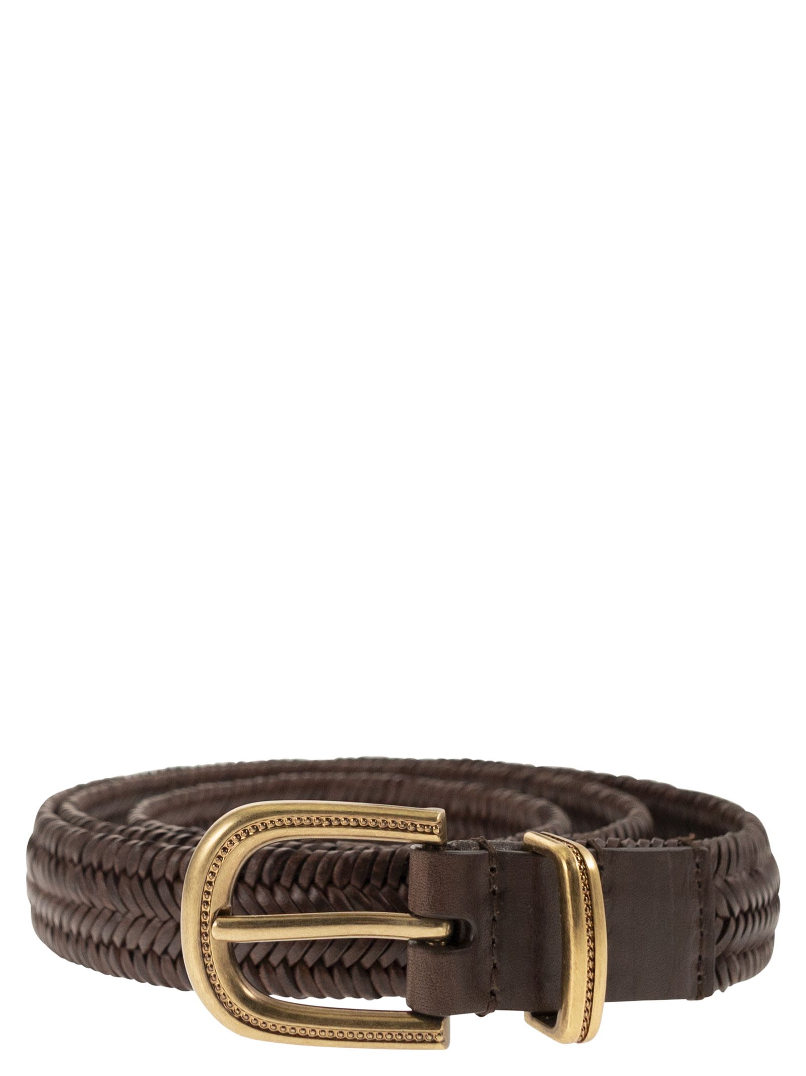 Braided Stretch Leather Belt