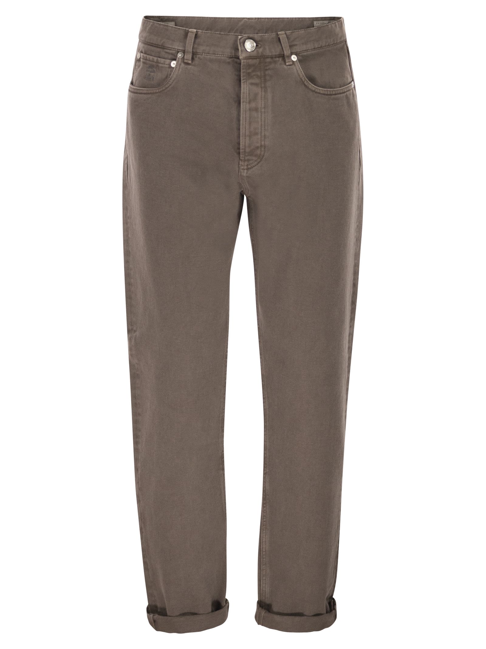 Iconic Fit Five-Pocket Trousers In Garment-Dyed Denim