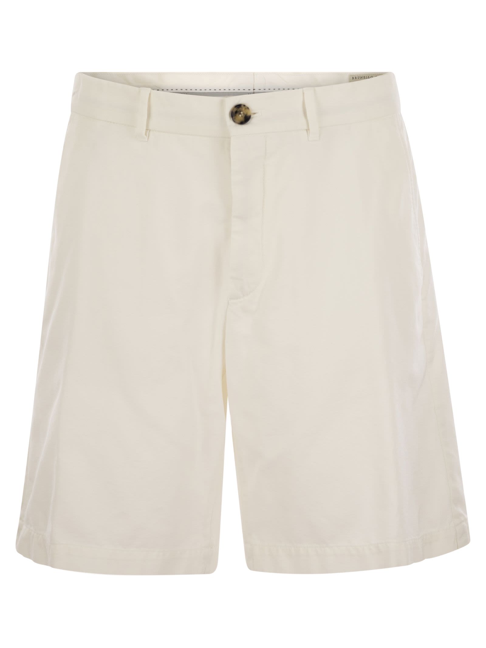 Cotton Gabardine Bermuda Shorts