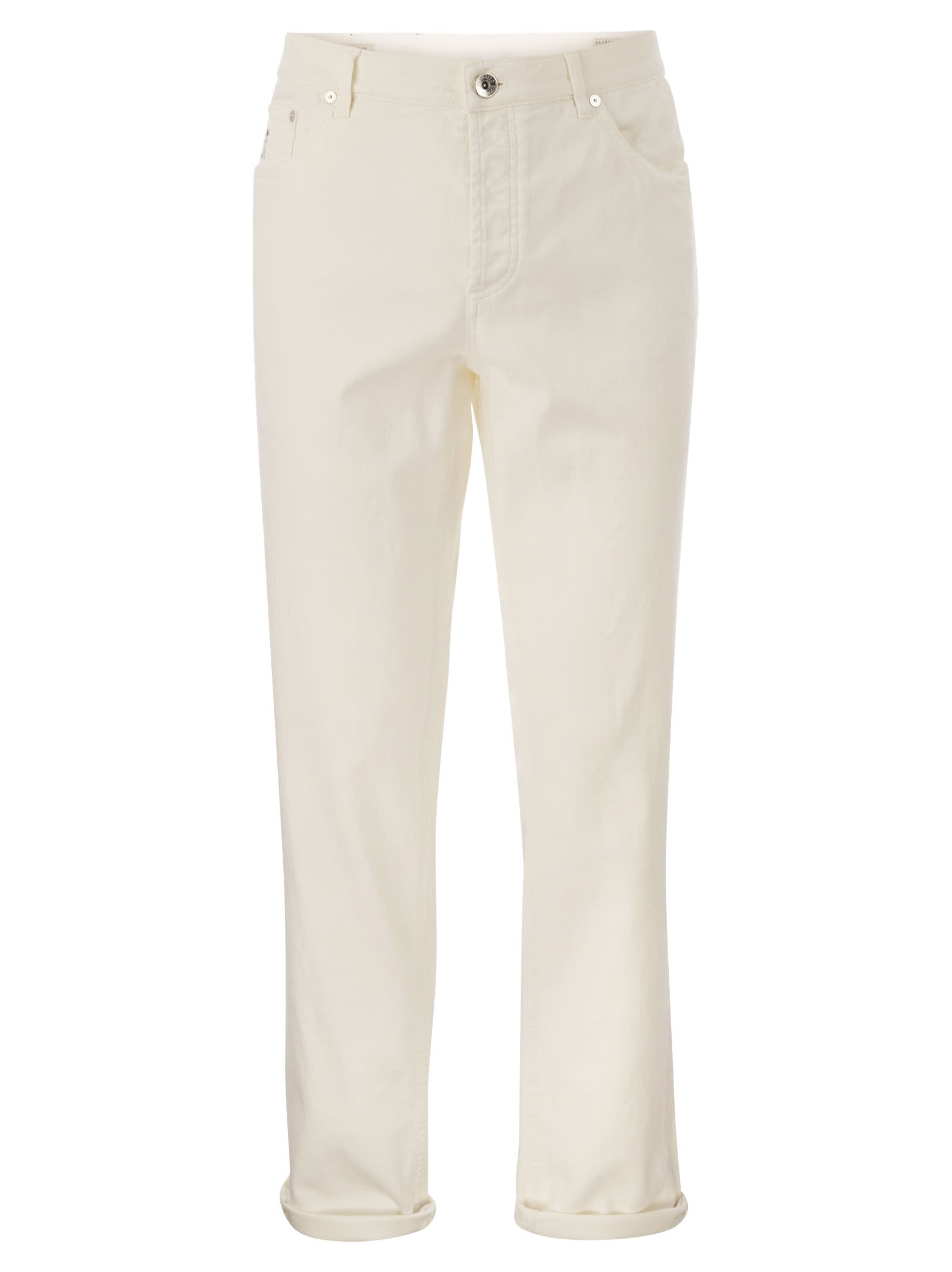 Five-Pocket Traditional Fit Trousers In Light Comfort-Dyed Denim