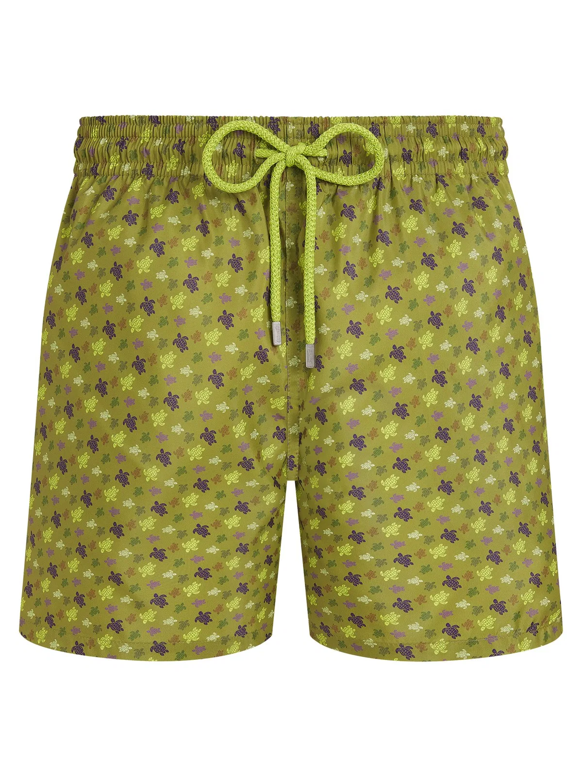 Men’s Swim Shorts With Turtle Print And Matching Pouch
