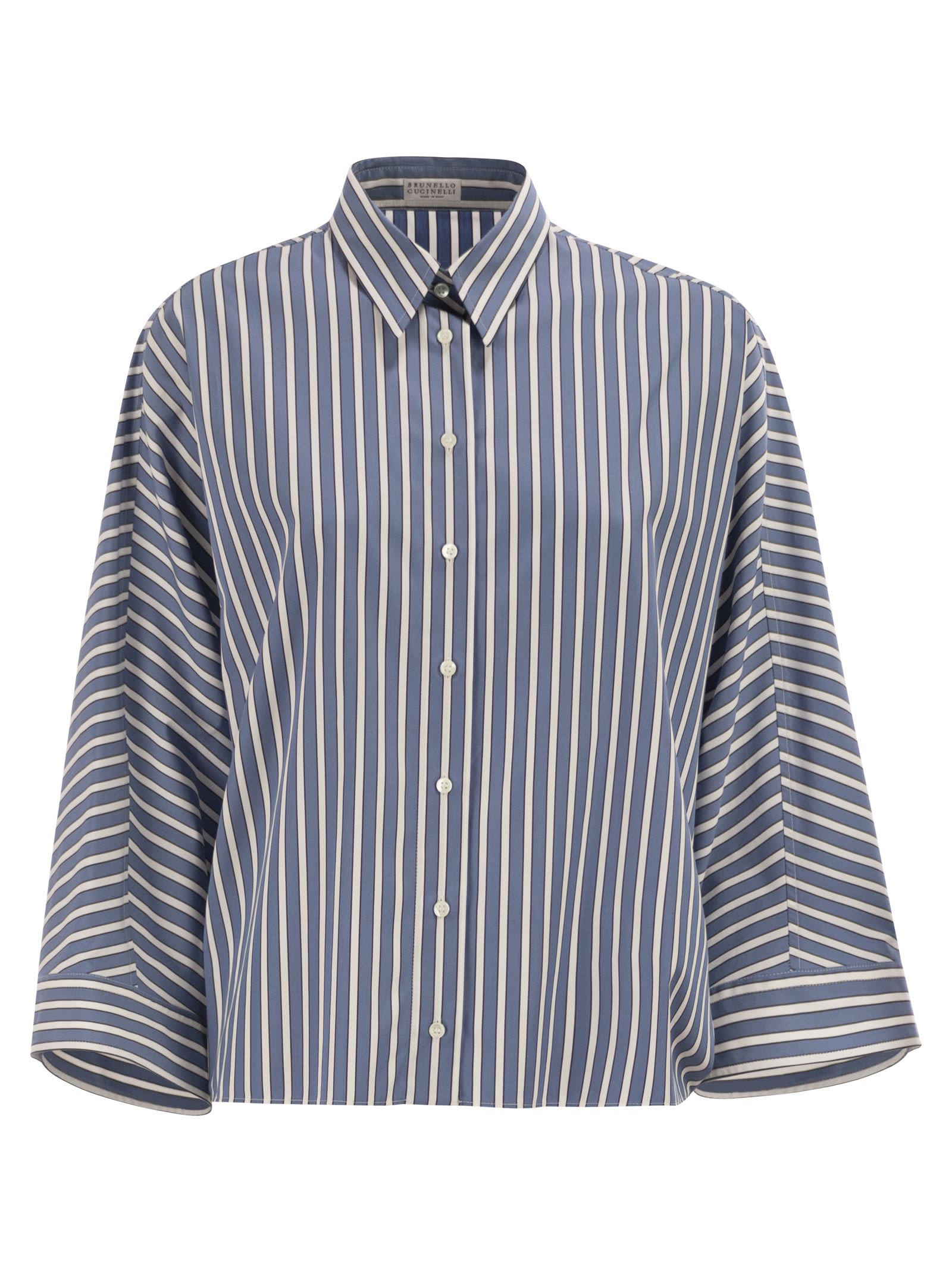 Vertical Striped Cotton Shirt
