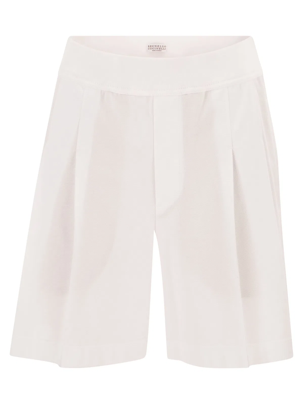 Active Shorts In Stretch Cotton Piqué With Logo