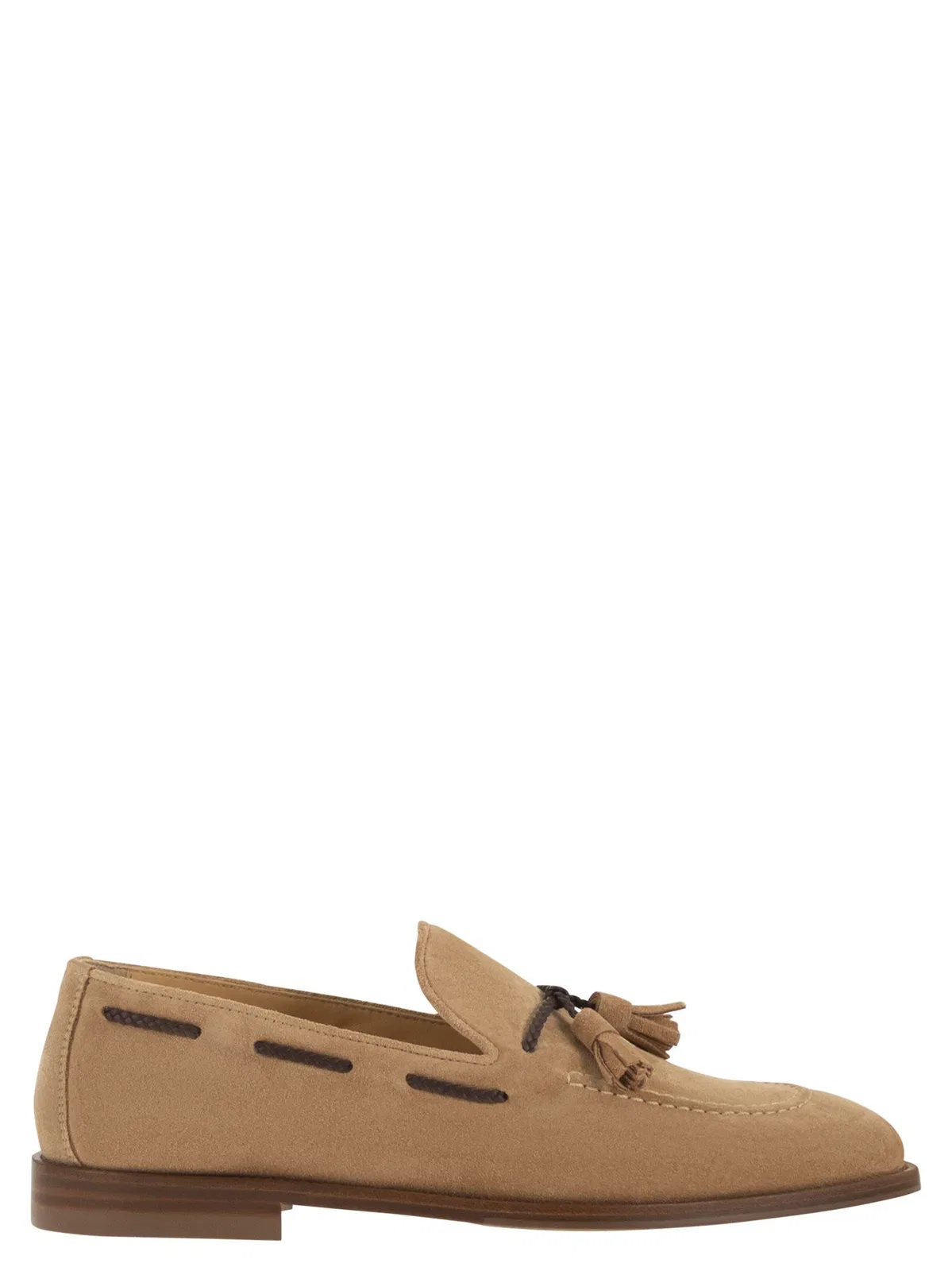 Suede Loafers With Tassels