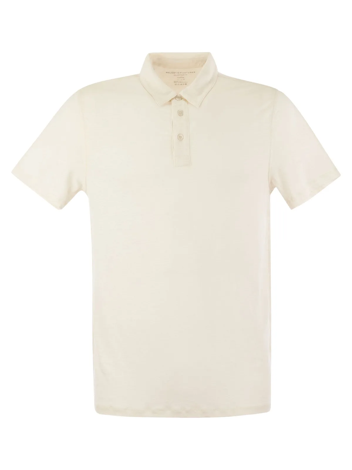 Linen Short-Sleeved Polo Shirt