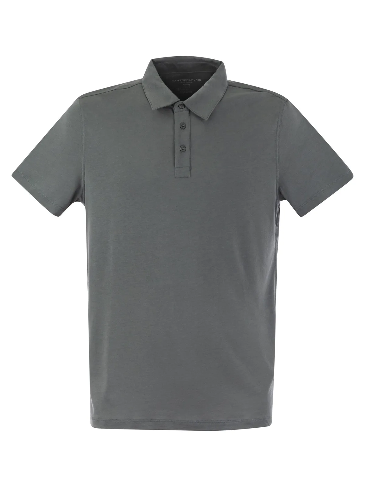 Short-Sleeved Polo Shirt In Lyocell
