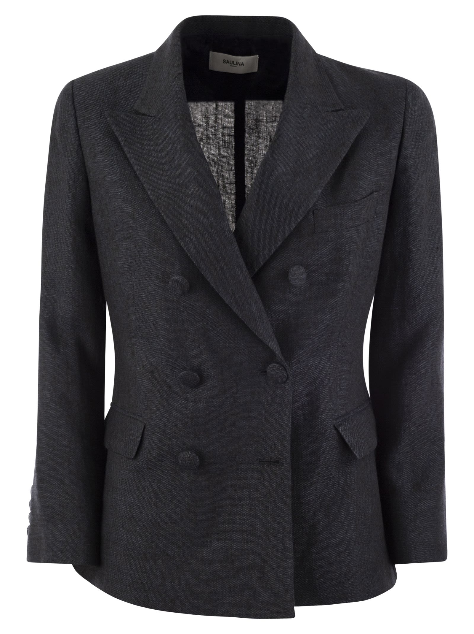Anna - Double-Breasted Linen Jacket