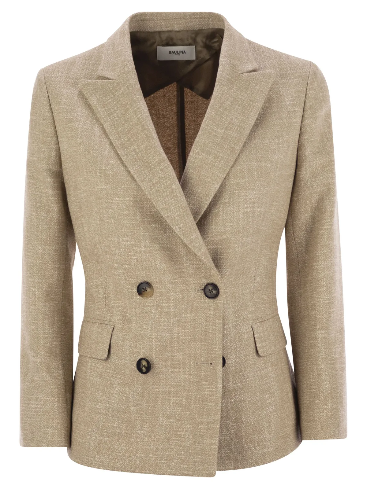Antonella - Double-Breasted Cotton Blend Jacket