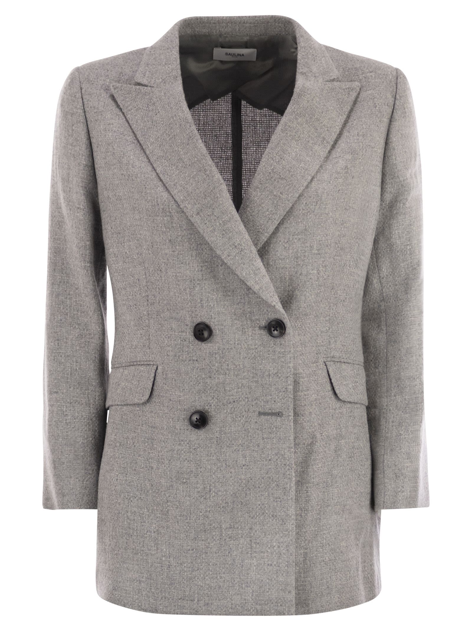 Anita - Double-Breasted Wool And Linen Blazer