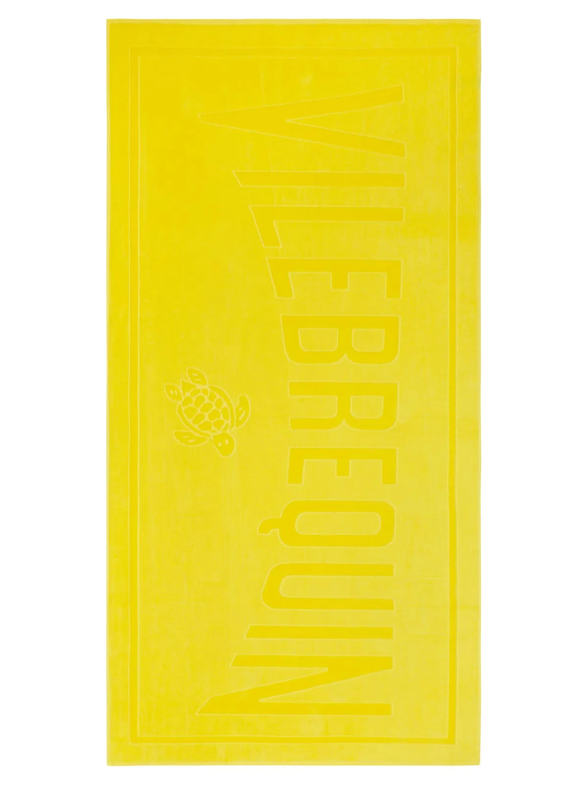 Organic Cotton Terry Beach Towel With Jacquard Logo