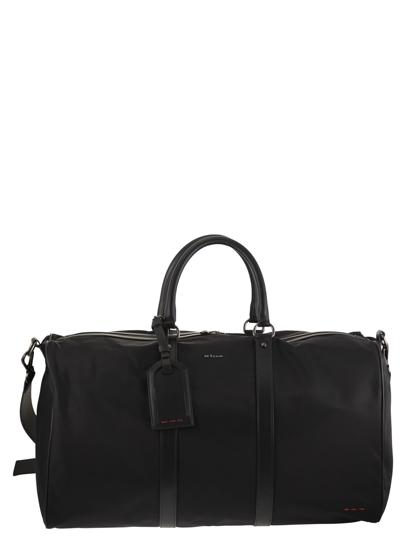Duffel Bag With Leather Inserts