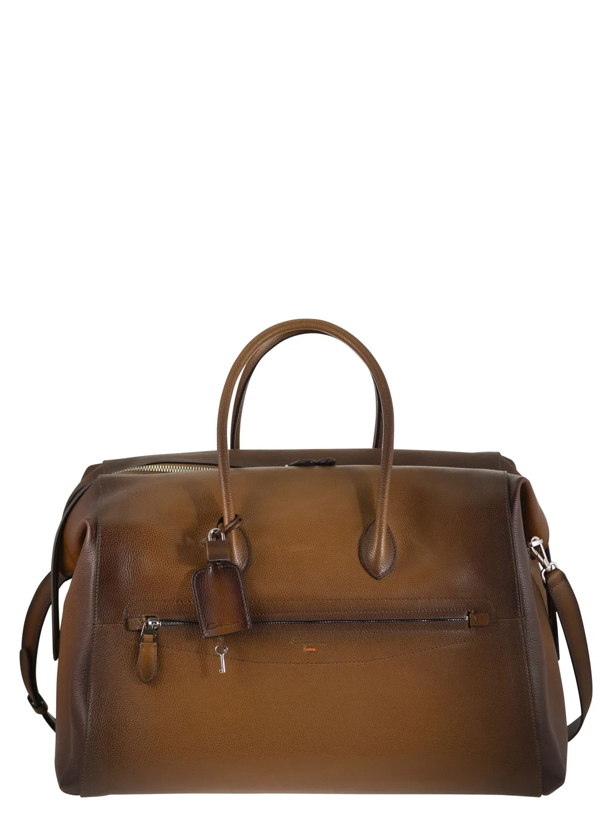 Leather Holdall With Shaded Finish