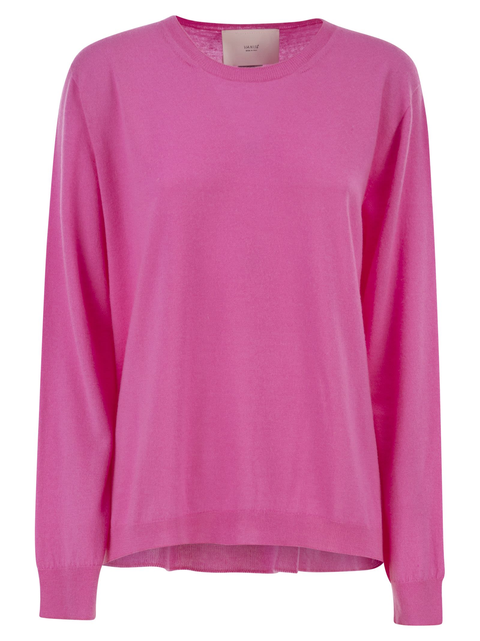 Cashmere Crew-Neck Jumper With Fluid Silhouette